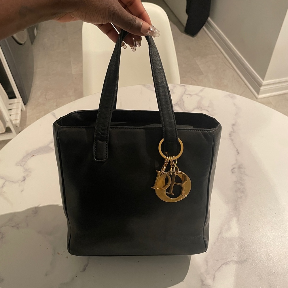 Authentic Soft Lady Dior Black Vintage With Gold Hardware